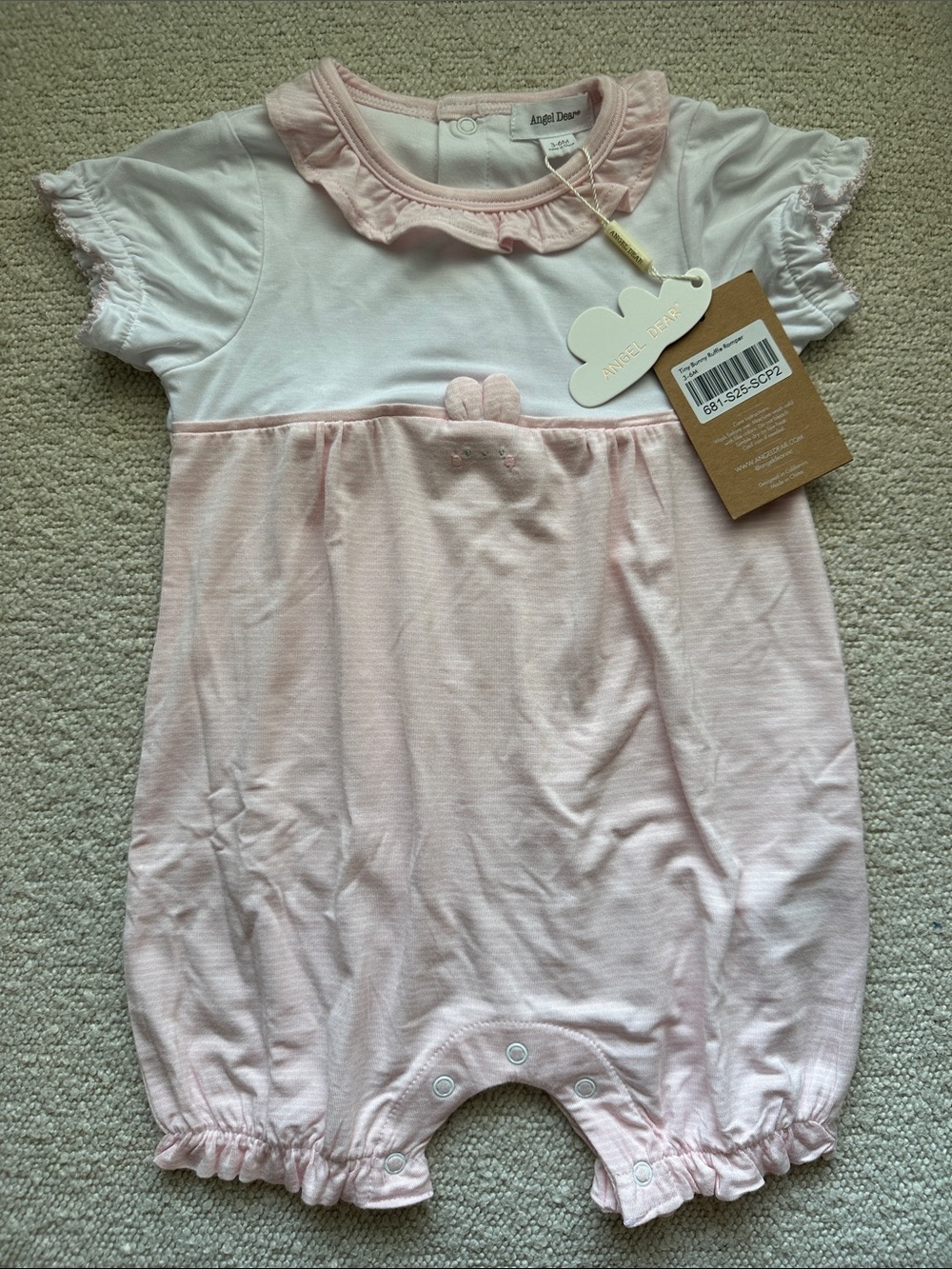 Angel Dear Tiny Bunny Ruffle Romper